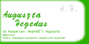 auguszta hegedus business card